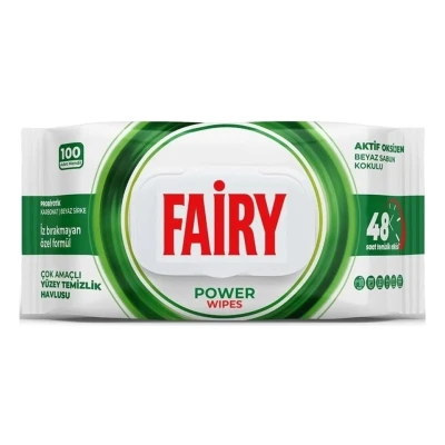دستمال مرطوب فیری چند منظوره سطوح 100 تایی POWER WIPES