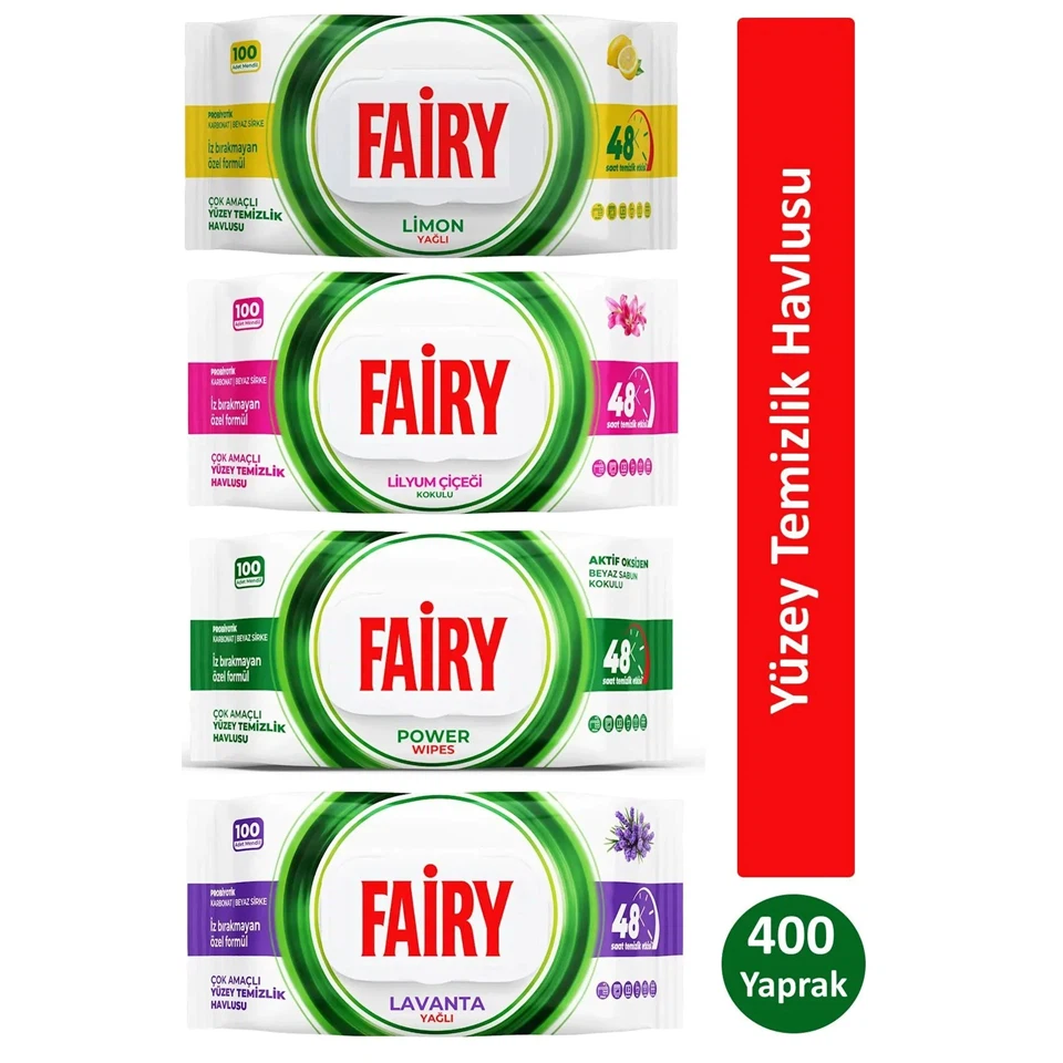 دستمال مرطوب چند منظوره سطوح فیری  100 تایی POWER WIPES — تصویر ۶