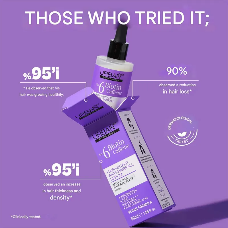 سرم ضد ریزش و تقویت کننده مو بیوتین و کافئین Urban Care — تصویر ۶