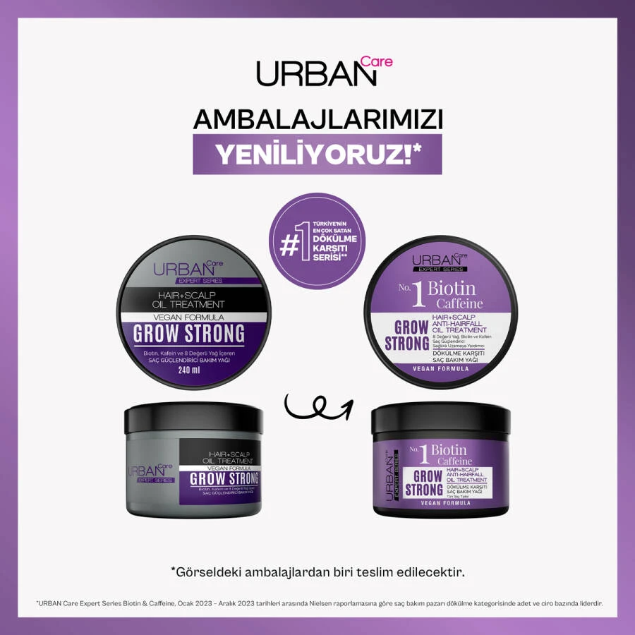 روغن تقویت‌ کننده موی بیوتین و کافئین Urban care — تصویر ۳